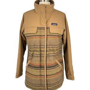 Patagonia Women's M Out Yonder Coat Brown Work Jacket Wool Blend